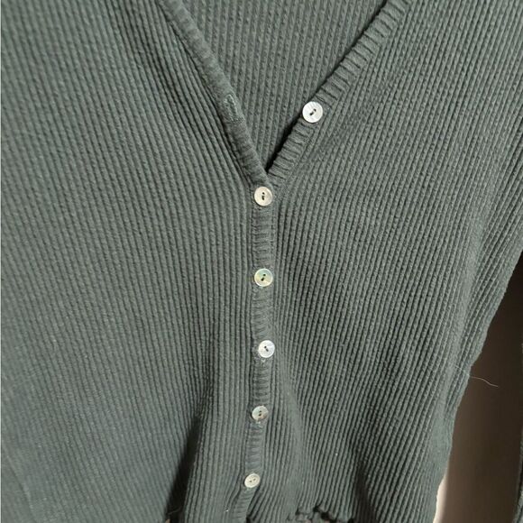 NA-KD Babylock Rib Cardigan in Green- Size XS - Picture 7 of 12